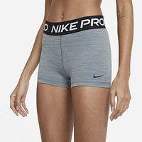 Nike Womens Nike Pro 365 3" Shorts - Womens Smoke Grey Heather/Black Size XL