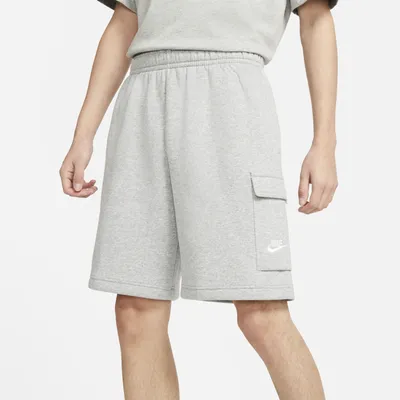 Nike Mens Cargo Club Shorts - White/Dark Grey Heather