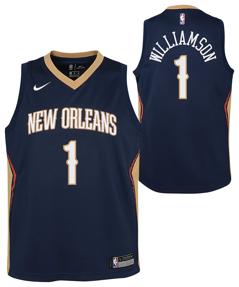 Nike Boys Zion Williamson Pelicans Swingman Jersey - Boys' Grade School Navy/Gold