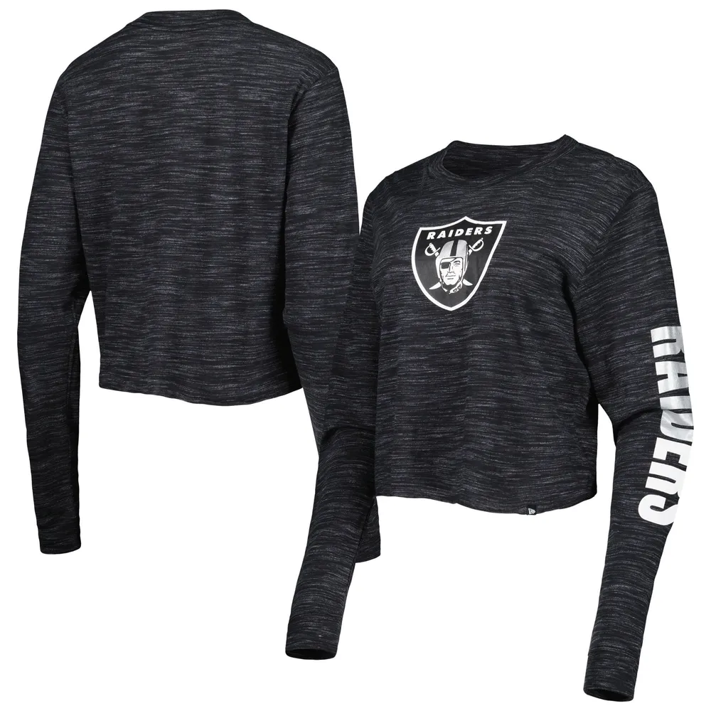 New Era Raiders Crop Long Sleeve T-Shirt - Women's