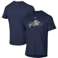 Under Armour Navy Logo Stripe Raglan T-Shirt - Men's