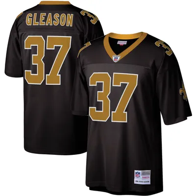 Men's Mitchell & Ness Sam Mills Black New Orleans Saints 1987 Legacy Replica Jersey