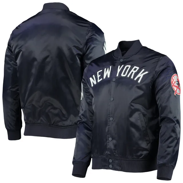 New York Yankees Pro Standard Allover Print Satin Full-Snap Jacket - Gray