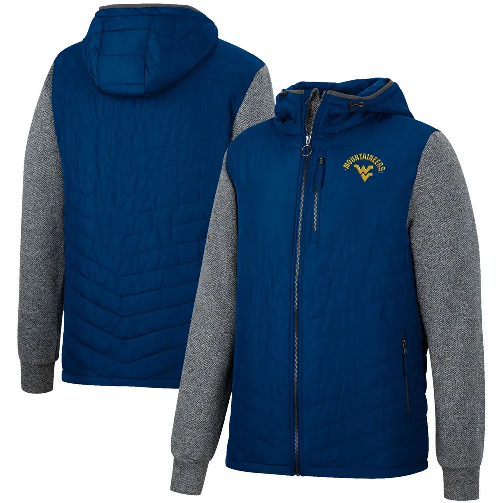 Colosseum West Virginia Course Herringbone Full-Zip Hoodie - Men's