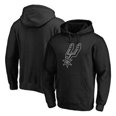 Fanatics Spurs Icon Primary Logo Fitted Pullover Hoodie - Men's