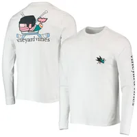 Vineyard Vines Sharks Hockey Helmet Pocket Long Sleeve T-Shirt