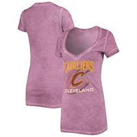 Majestic Threads Cavaliers Wine NYC Tie-Dye V-Neck T-Shirt - Women's