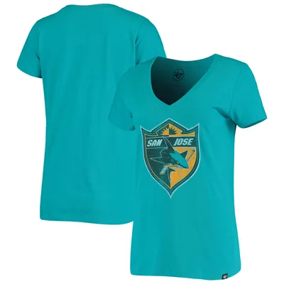 47 Brand Sharks Flanker V-Neck T-Shirt - Women's