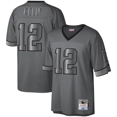 Men's Buffalo Bills Jim Kelly Nike Gray Gridiron Gray Limited Jersey