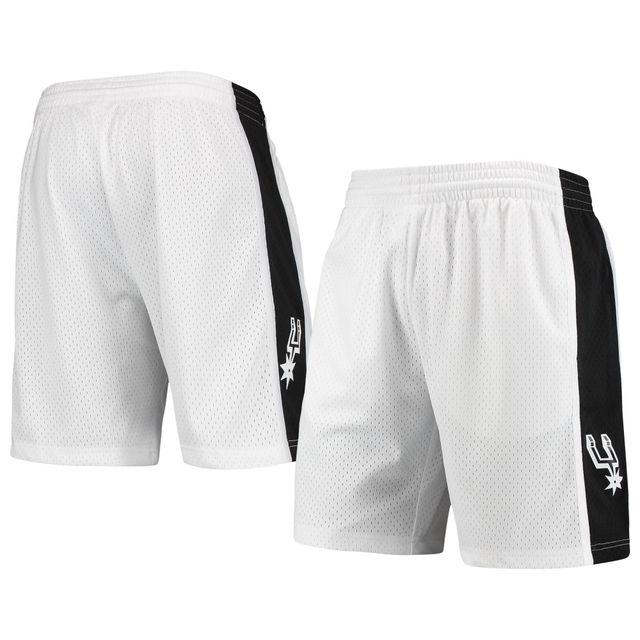 Men's Mitchell & Ness White LA Clippers Hardwood Classics Big Face 2.0  Shorts