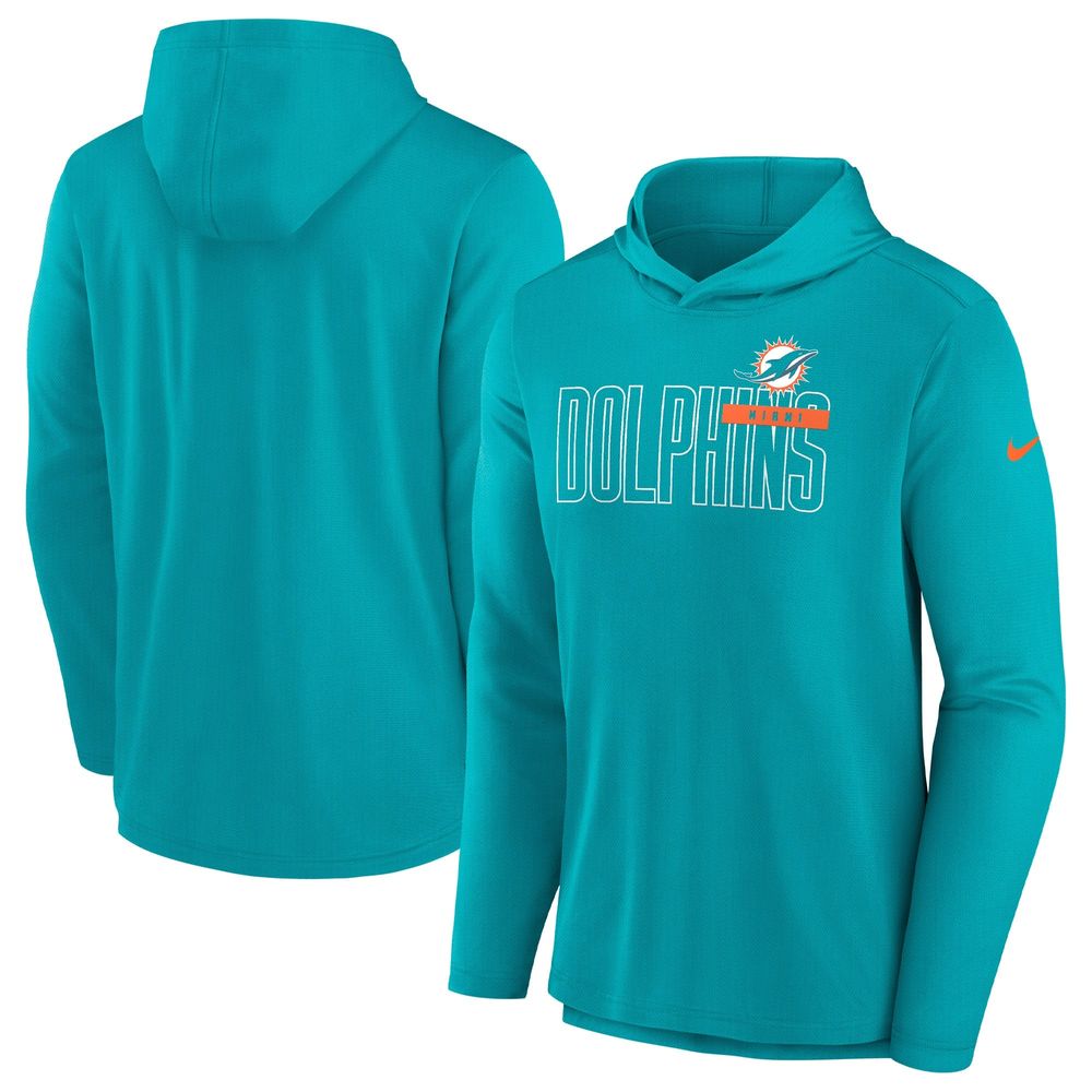 Nike Dolphins Lightweight Hooded Long Sleeve T-Shirt - Men's