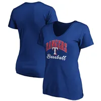 Fanatics Rangers Victory Script V-Neck T-Shirt - Women's