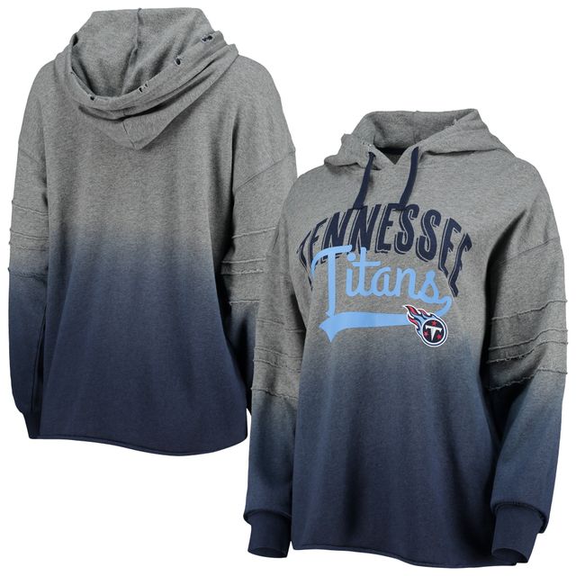 Tennessee Titans '47 Double Block Throwback Pullover Hoodie - Powder Blue