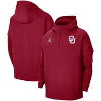 Jordan Oklahoma Pregame Half-Zip Hoodie - Men's