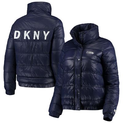 DKNY Sport Seahawks College Julia Full-Button Puffer Jacket - Women's