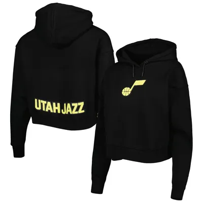 Pro Standard Jazz Classic Fleece Cropped Pullover Hoodie - Women's