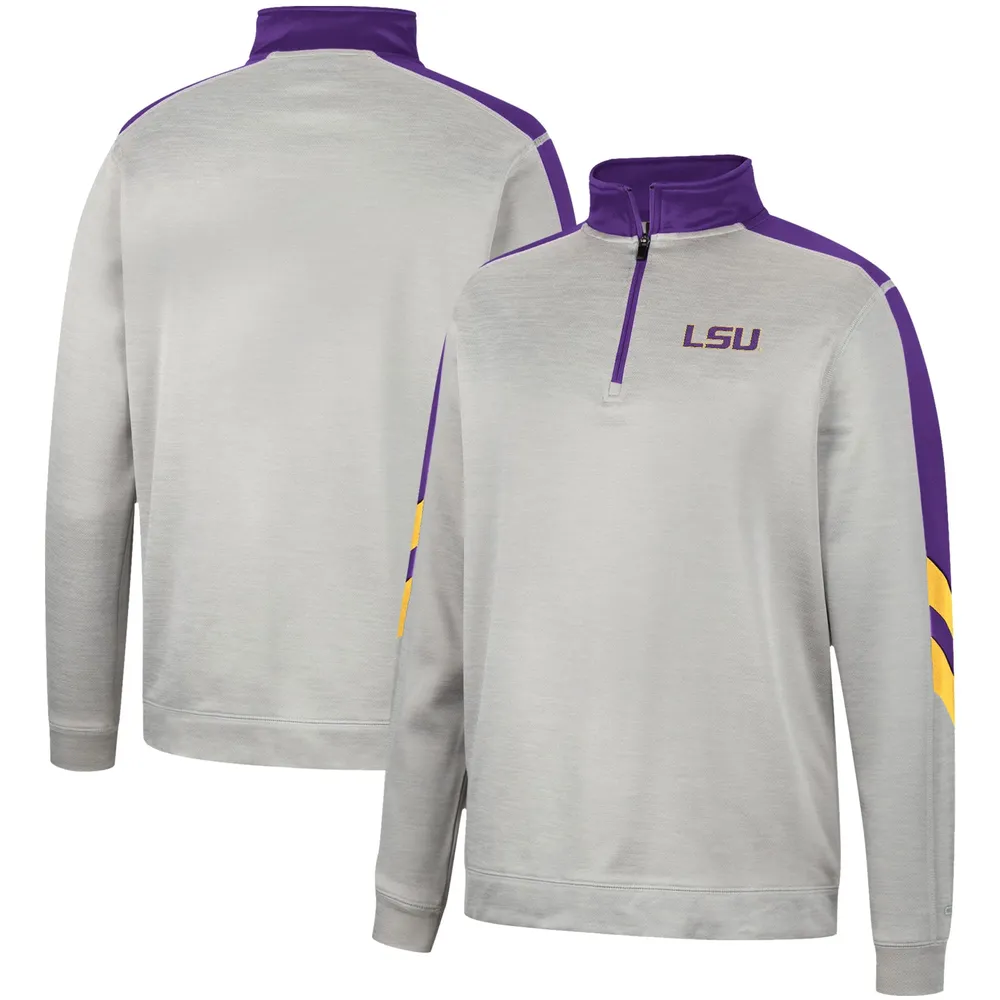 Colosseum LSU Bushwood Fleece Quarter-Zip Jacket - Men's