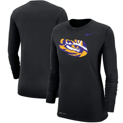 Nike LSU Logo Performance Long Sleeve T-Shirt - Women's