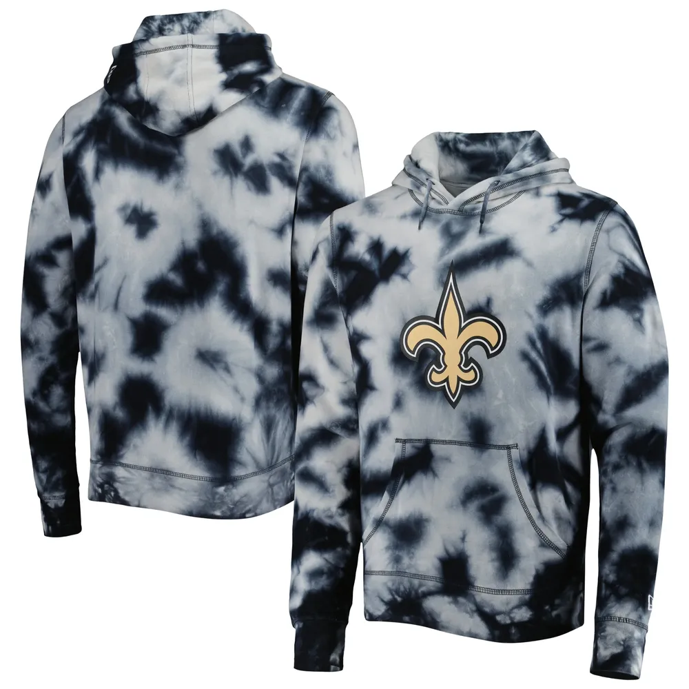 Women's New Era Black New Orleans Saints Tie-Dye Long Sleeve T-Shirt