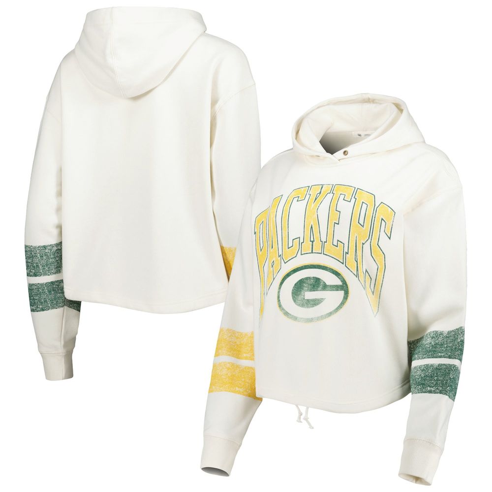 Men's Green Bay Packers '47 Heather Gray Gridiron Lace-Up Pullover