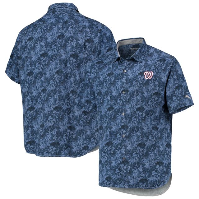 Lids Tampa Bay Rays Tommy Bahama Jungle Shade Silk Camp Button-Up