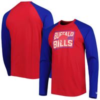 New Era Bills Throwback Raglan Long Sleeve T-Shirt - Men's