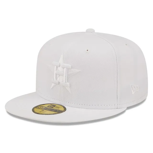 Men's Fanatics Branded Black/White Houston Astros Smoke Dye Fitted Hat