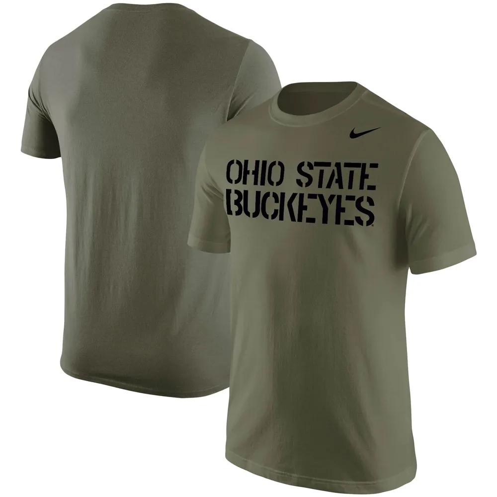 Nike Ohio State Stencil Wordmark T-Shirt - Men's