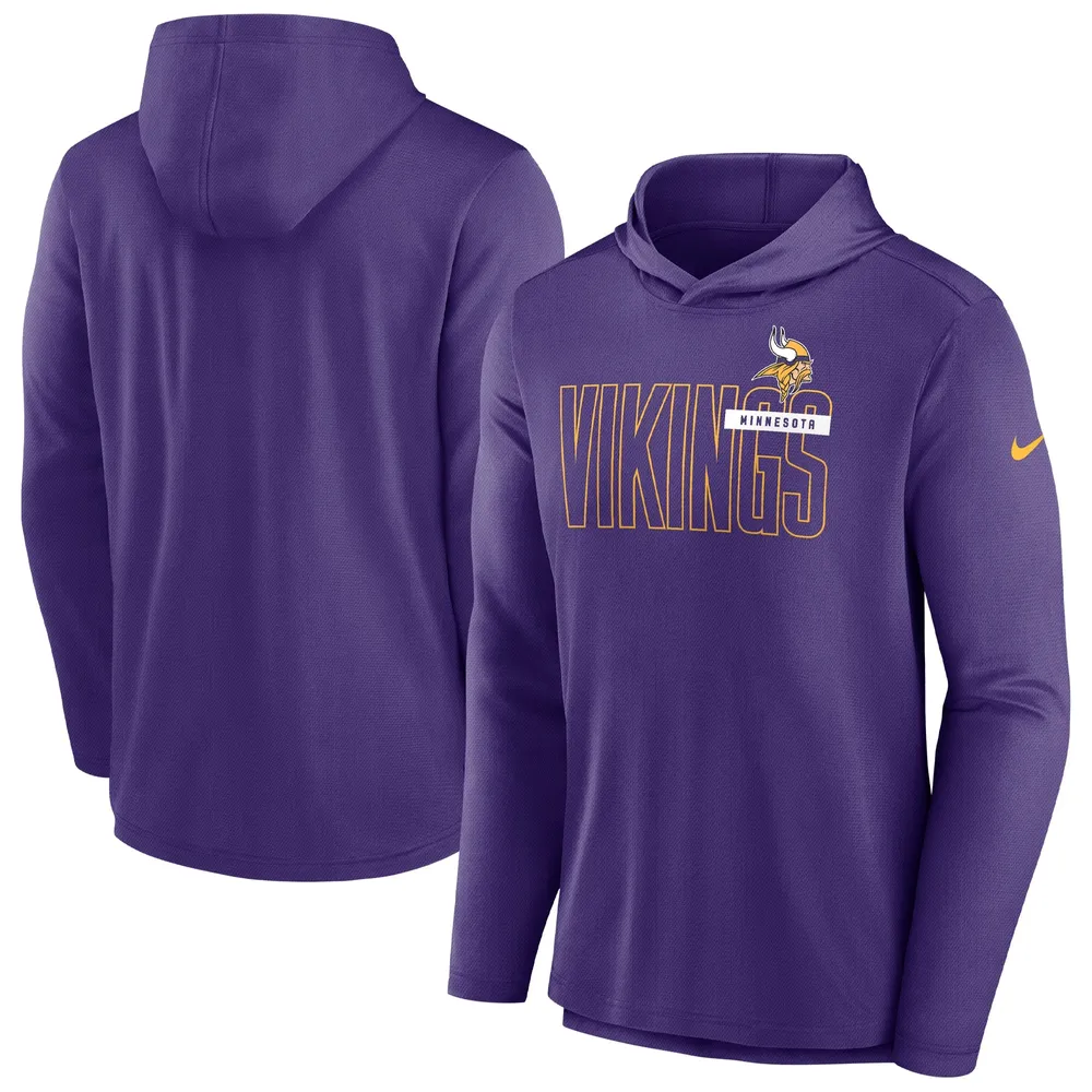 Nike Vikings Lightweight Hooded Long Sleeve T-Shirt - Men's