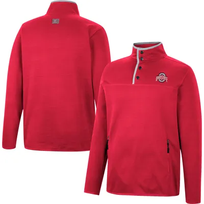 Men's Franchise Club Crimson Oklahoma Sooners Members Windshell V-Neck  Pullover Jacket