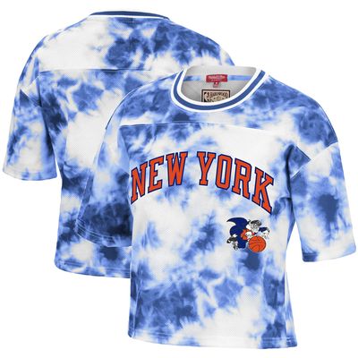 Mitchell & Ness Knicks Hardwood Classics Tie-Dye Cropped T-Shirt - Women's