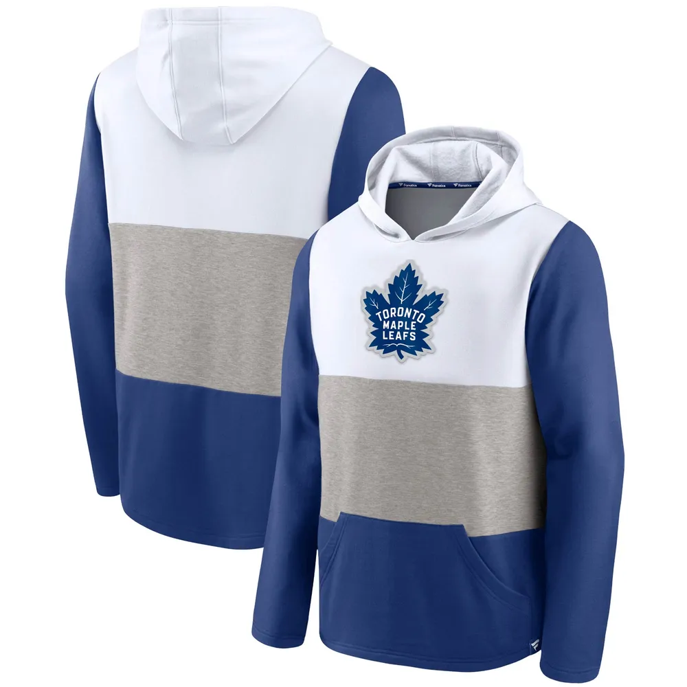 Fanatics Maple Leafs Prep Color Block Pullover Hoodie - Men's