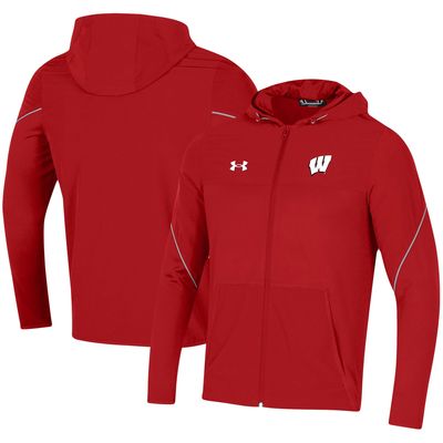 Under Armour Wisconsin 2021 Sideline Warm-Up Full-Zip Hoodie - Men's