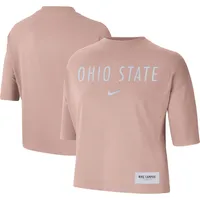 Nike Ohio State Tan Earth Tones Washed Boxy T-Shirt - Women's