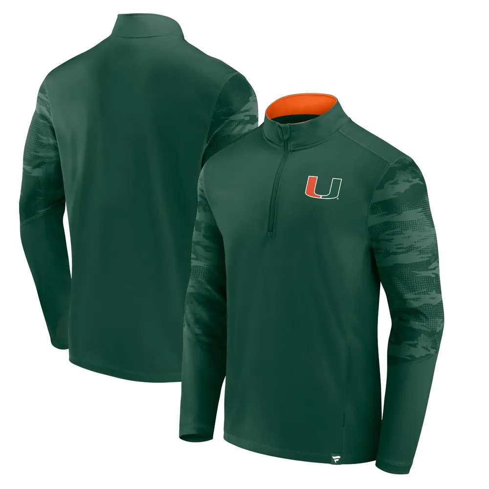 Fanatics Miami FL Ringer Quarter-Zip Top - Men's