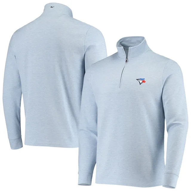 Men's Antigua Red Toronto Blue Jays Team Quarter-Zip Pullover Top Size: Medium