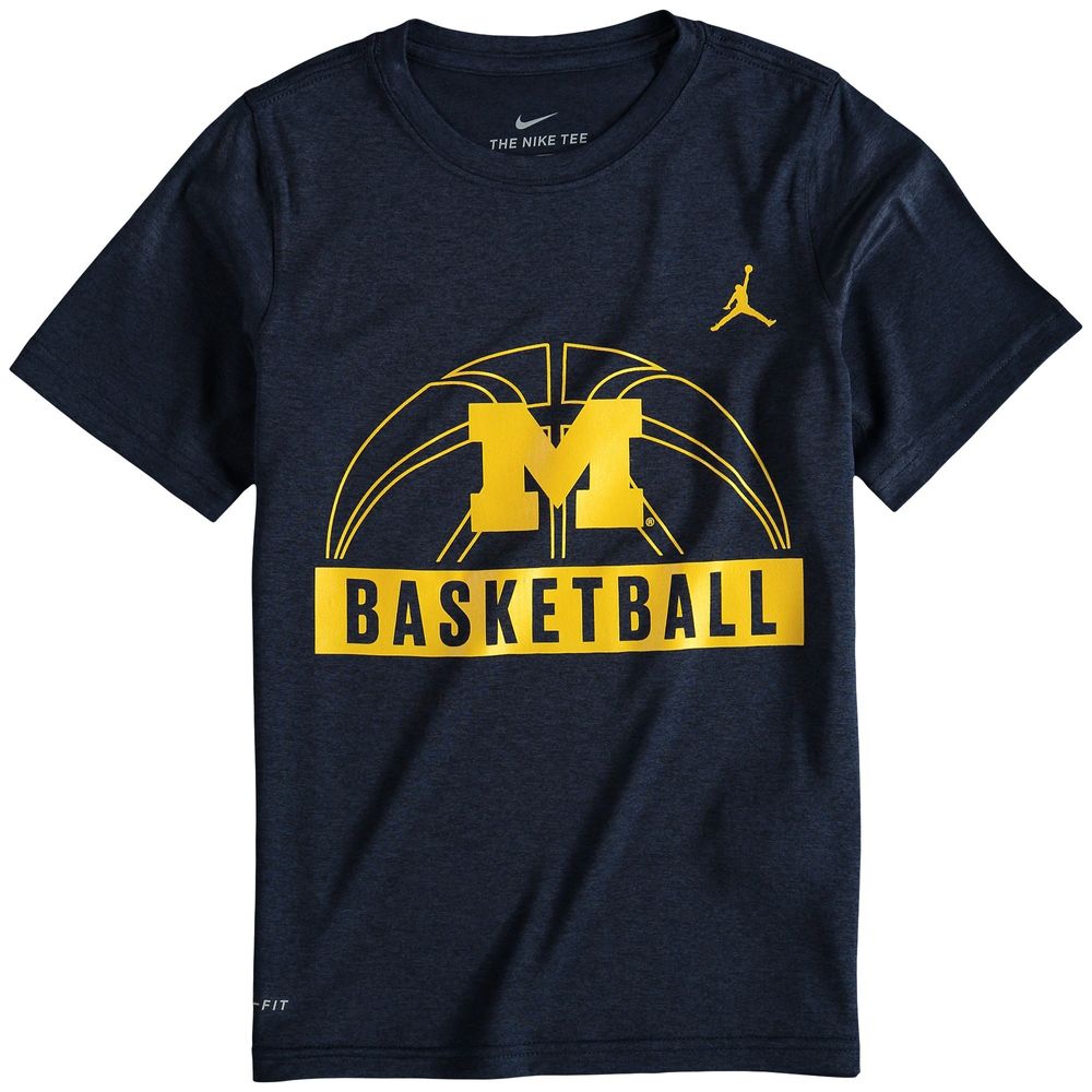 Jordan Michigan Basketball & Logo Performance T-Shirt - Boys' Grade School
