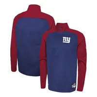 New Era Giants Combine O-Line Raglan Half-Zip Jacket - Men's