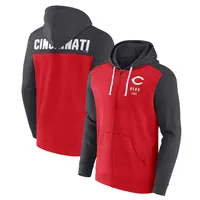 Fanatics Reds Blown Away Full-Zip Hoodie - Men's