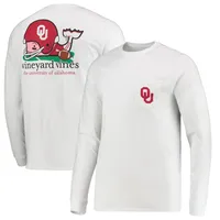 Vineyard Vines Oklahoma Football Whale Long Sleeve T-Shirt - Men's