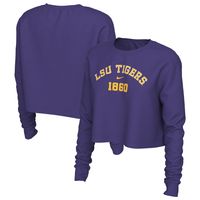 Nike LSU Est. Cropped Long Sleeve T-Shirt - Women's