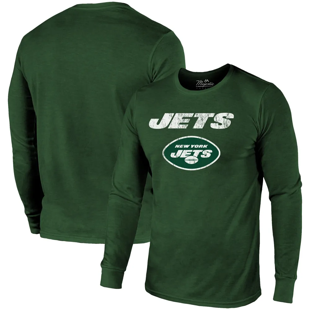 Majestic Threads Jets Lockup Long Sleeve T-Shirt - Men's