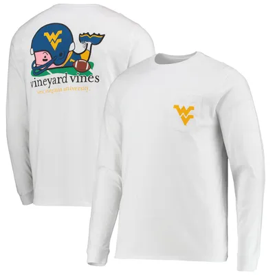 Vineyard Vines West Virginia Football Whale Long Sleeve T-Shirt - Men's