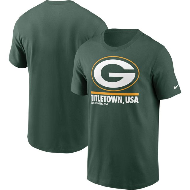 Nike Men's White Green Bay Packers Legend Icon T-shirt