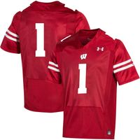 Under Armour Wisconsin #1 Premier Football Jersey - Men's