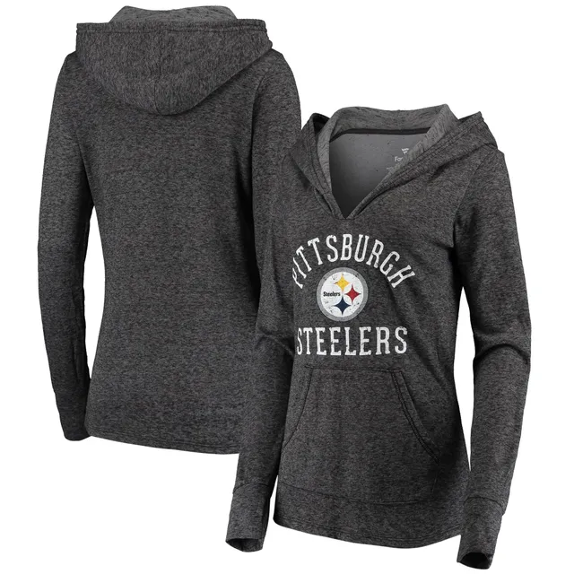 Fanatics Steelers End Around Raglan Full-Zip Hoodie - Women's