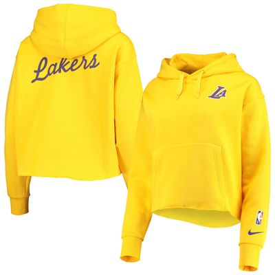 Nike Lakers Essential Pullover Cropped Hoodie - Women's