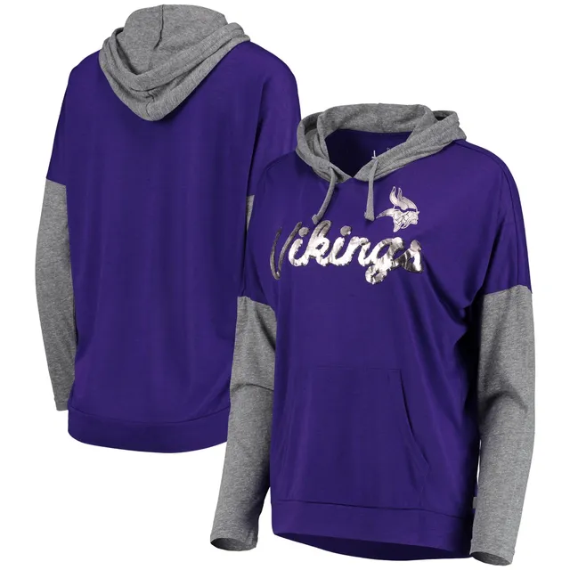 Men's Minnesota Vikings Antigua Purple Victory Chenille Pullover