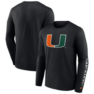 Fanatics Miami FL Double Time 2-Hit Long Sleeve T-Shirt - Men's