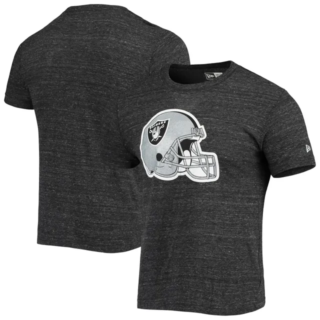 Las Vegas Raiders New Era Big & Tall League Raglan Long Sleeve T-Shirt -  Black/Silver